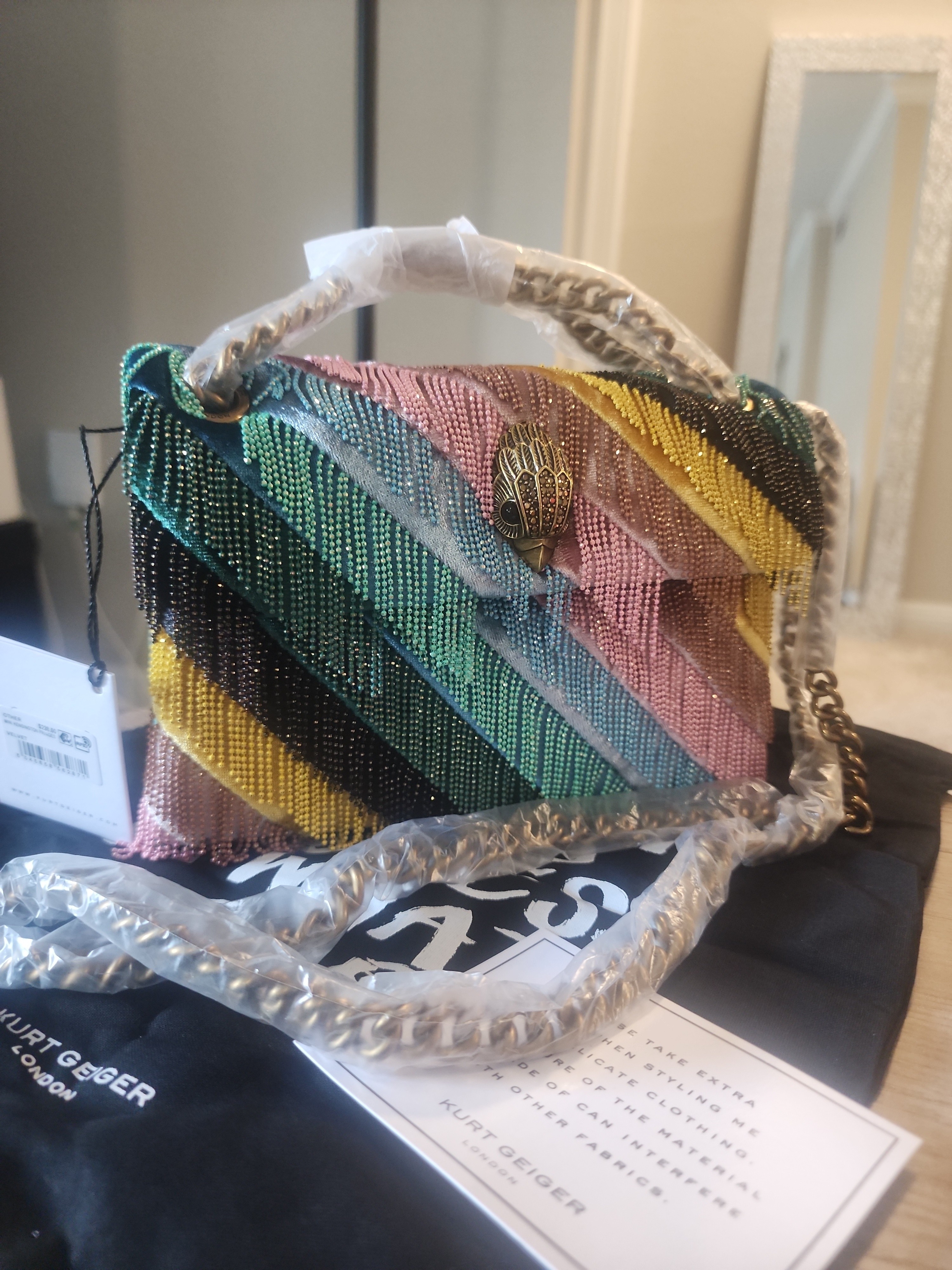 Kurt Geiger Multicolor Beaded Mini Shoulder Bag